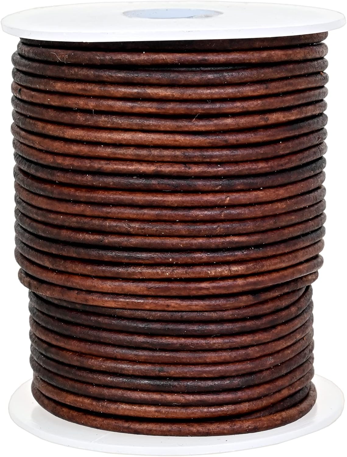 GENIQUE Real/Genuine Round Leather String Cord for Necklace, Bracelets, Jewellery, Braiding (2mm, Antique Brown Distressed) - Image 2