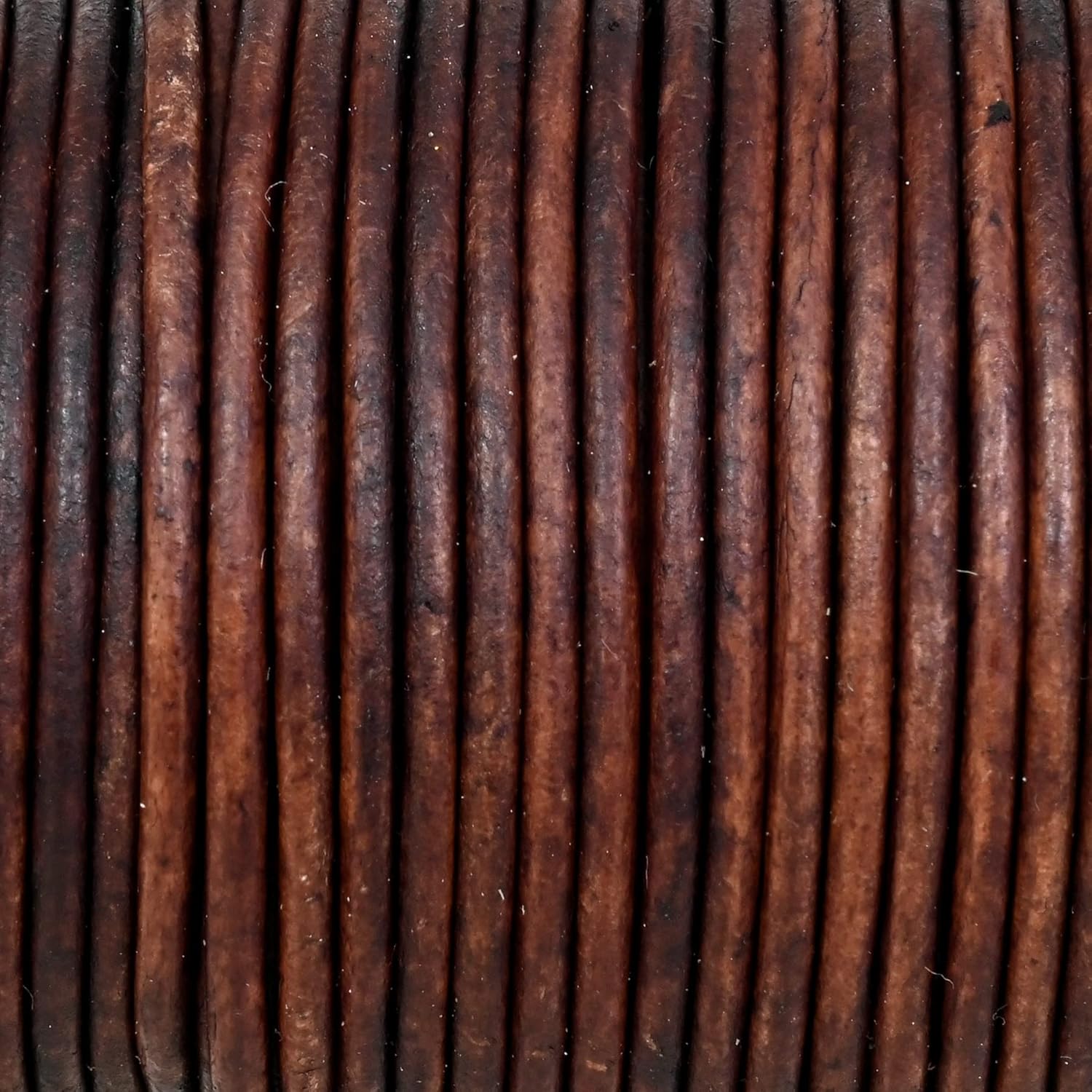 GENIQUE Real/Genuine Round Leather String Cord for Necklace, Bracelets, Jewellery, Braiding (2mm, Antique Brown Distressed) - Image 4